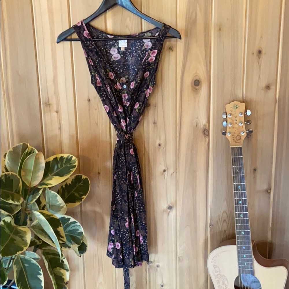Simone floral button down dress